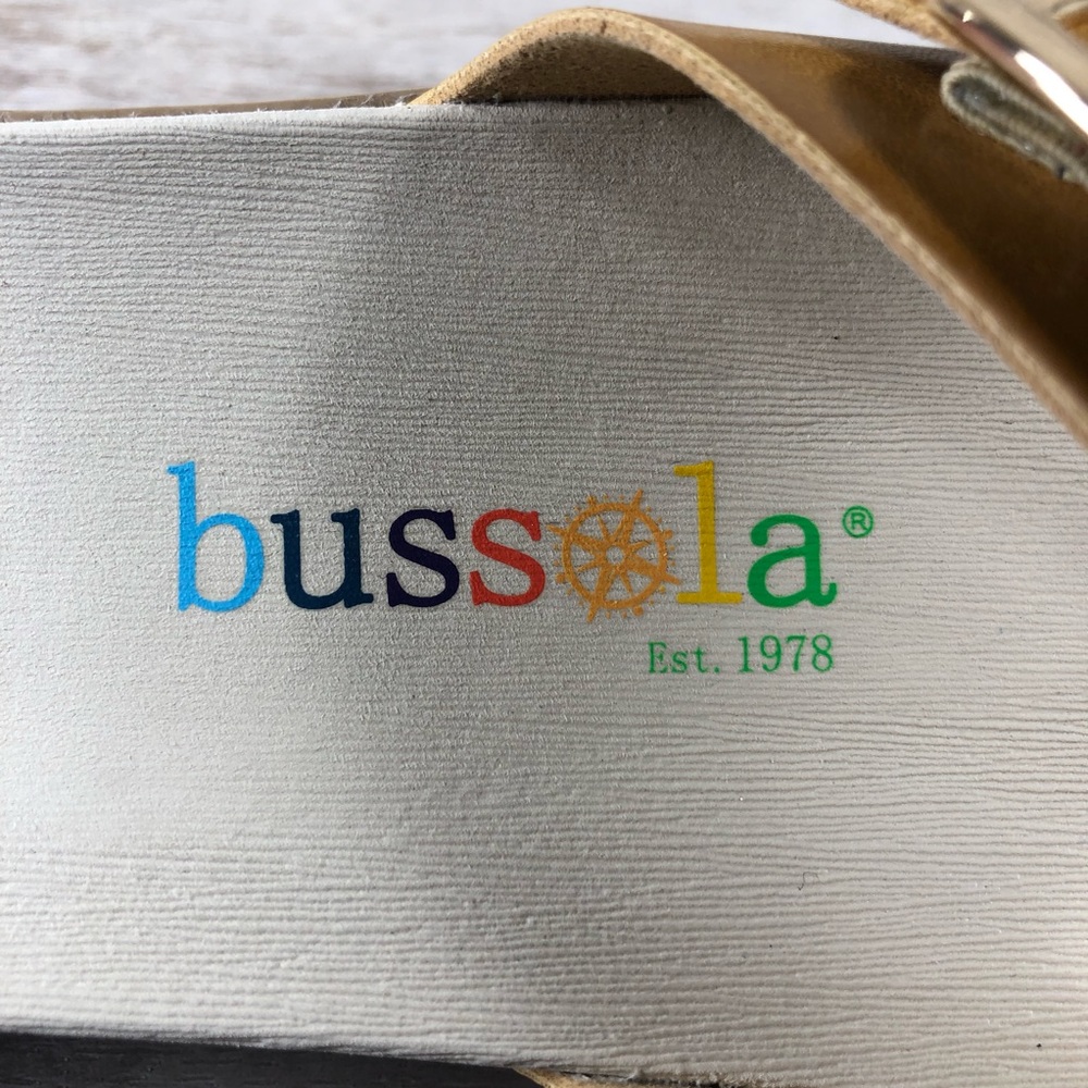 NEW Bussola Pinoye Sandal Vegan Brown with Gold Buckle Women 6.5, 7.5, 8.5 - Picture 11 of 13